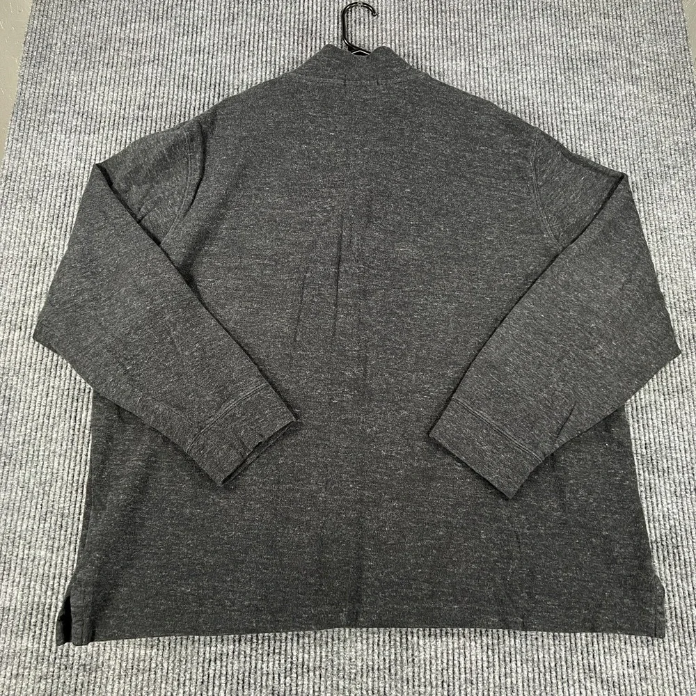 Polo Ralph Lauren Sweater Mens 2XL XXL Gray Long Sleeve Mock Neck Flesh Pony
